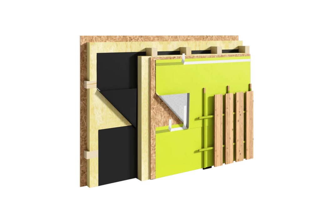 COLOR PLUS build-up behind timber cladding