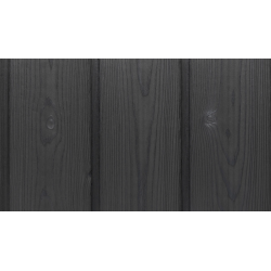 Premium Yakisugi Dark Grey charred larch cladding SL shiplap profile shadow line installation on luxury modern building facade