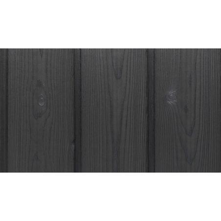Premium Yakisugi Dark Grey charred larch cladding SL shiplap profile shadow line installation on luxury modern building facade