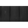 Dark Black sleek char brushed satin finish European Larch timber cladding prominent wood grain